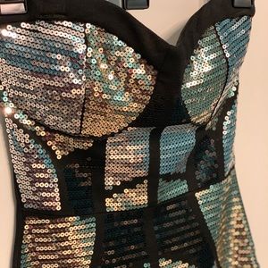 Gold & silver sequin dress